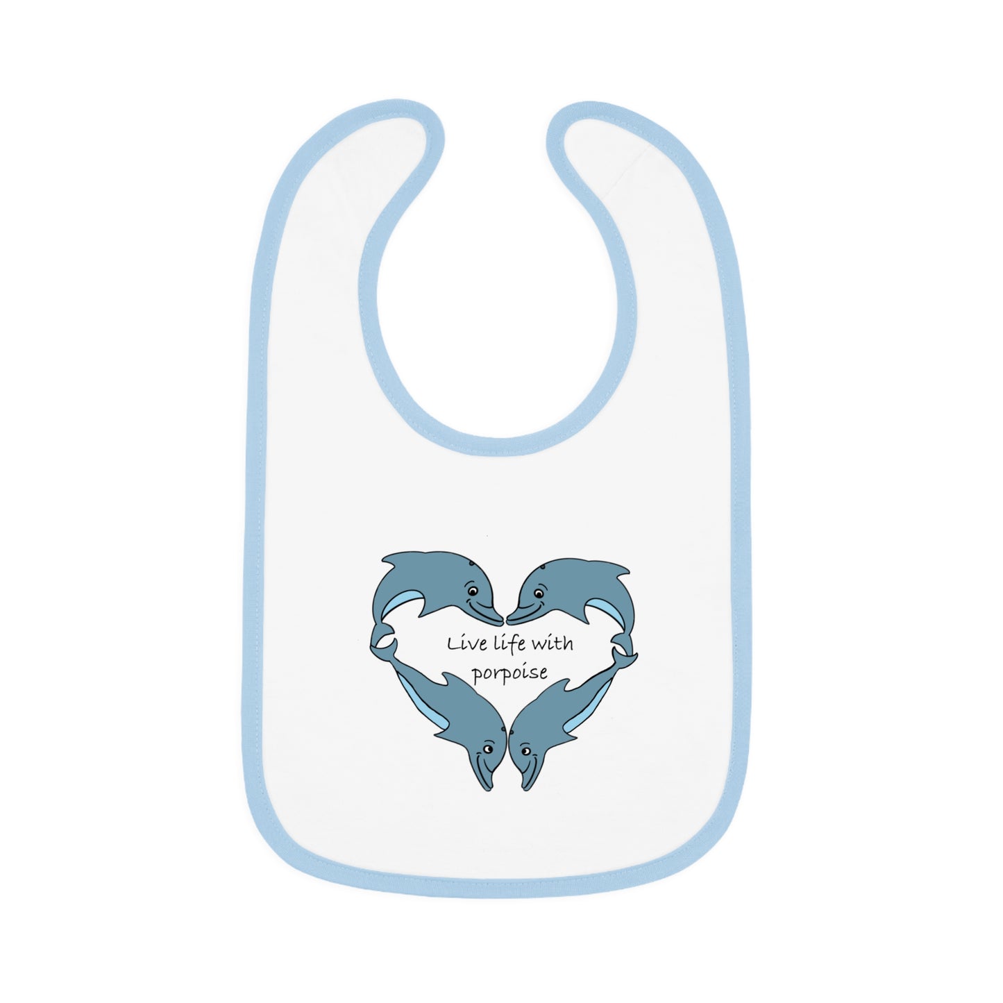 Baby Contrast Trim Jersey Bib