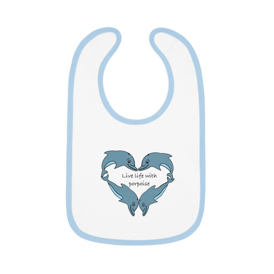 Baby Contrast Trim Jersey Bib